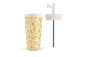 Keittiötarvikkeet - Burga Lemon Tart - Travel Mug 500ml with Flap & Straw Set - 950282