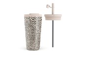 Keittiötarvikkeet - Burga Almond Latte - Travel Mug 500ml with Flap & Straw Set - 950349