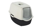 Kissat - rotho Bailey Hooded litter box Black, White - 4004508080