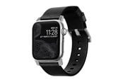 Smartwatch - Lisävarusteet - Nomad - Modern Band - 44mm/42mm | Silver Hardware | Black Leather - NM1A41SM00