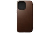Puhelin - Kannet ja kotelot - Nomad Modern Leather Folio - iPhone 14 Pro Max Rustic Brown Leather - NM01245285