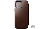 Puhelin - Kannet ja kotelot - Nomad Modern Leather Folio - iPhone 16 Pro Max | Rustic Brown | Horween - NM01386285