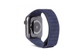 Smartwatch - Lisävarusteet - Decoded - Leather Magnetic Traction Strap 44/42mm Navy - D9AWS44TS1NY