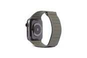 Smartwatch - Lisävarusteet - Decoded - Leather Magnetic Traction Strap 44/42mm Olive - D22AWS44TS1OE