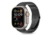 Smartwatch - Lisävarusteet - Tech-Protect Stainless Bracelet for Apple Watch 44 / 45 / 46 / 49 mm - Black - 5906302370856