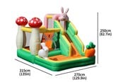 Ulkoleikit - Doctor Dolphin Rabbit pomppulinna sis. 450 wattin puhaltimen - 72095