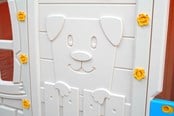 Ulkoleikit - Elite Toys Leikkimökki "Fantasy" XL ovilla ja ikkunoilla - 6951289