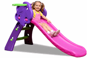 Ulkoleikit - Elite Toys Kids Zone Liukumäki purple koripallorenkaalla 130cm - 6951146