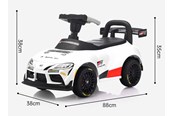 Tasapainopyörät, potkuautot ja potkulaudat - Toyota Supra GT4 kävelyauto musiikilla - 6951417
