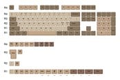 Näppäimistöt - Ducky Boba - 132 Keycap Set - MDA Profile - PBT - Näppäimistöhatut - Pohjoismainen - Ruskea - DuckyBoba132