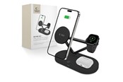 Puhelin - Adapterit & Laturit - Tech-Protect QI15W-A41 3in1 Wireless Charger with MagSafe for Apple Devices - Black - 5906302380152