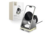 Puhelin - Adapterit & Laturit - Tech-Protect QI15W-A43 3in1 Wireless Charger with MagSafe for Apple Devices - Black - 5906302380183