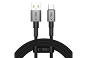 USB kaapelit - Tech-Protect UltraBoost DNA USB-A / USB-C 15W/3A 200 cm Cable - Grey - 5906302380732