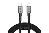 USB kaapelit - Tech-Protect  Ultraboost DNA USB-C / Lightning PD27W/3A 200 cm cable - grey - 5906302380886