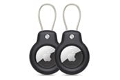 Puhelin - Kannet ja kotelot - Tech-Protect Rough Vein 2-pack Case for Apple AirTag - Black - 5906302360727