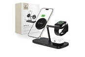 Puhelin - Adapterit & Laturit - Tech-Protect QI15W-A45 3in1 Wireless Charger with MagSafe for Apple Devices - Black - 5906302375608