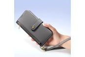 Puhelin - Kannet ja kotelot - Dux Ducis Lava Leather Case for Samsung Galaxy S25+ with Detachable Magnetic Wallet - Grey - 6971824162257