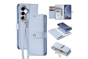 Puhelin - Kannet ja kotelot - Dux Ducis Lava Leather Case for Samsung Galaxy S25+ with Detachable Magnetic Wallet - Blue - 6971824162264