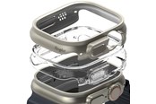Smartwatch - Lisävarusteet - Ringke Slim 2-pack Case for Apple Watch Ultra 1/2 (49 mm) - Clear and Titanium - 8809881269023