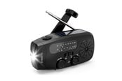 DAB, Verkko- & Kelloradiot - STREETZ Emergency Solar Crank Radio - AM/FM - Mono - Musta - S80-BLK