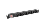 Virtakaapelit (ulkoinen) - Lanberg - power distribution unit - 4000 watt - PDU-08E-0200-BK
