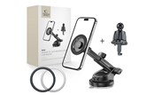 Puhelin - Muut lisävarusteet - Tech-Protect  N58 Magnetic MagSafe Car Mount for Cockpit Windshield or Air Vent Mount - Black - 5906302360888