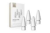 Puhelin - Muut lisävarusteet - Tech-Protect Stylus Tips for Apple Pencil 4-Pack - White - 5906302322978