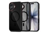 Puhelin - Kannet ja kotelot - Tech-Protect MagHybrid MagSafe Case for iPhone 17 - Black & Red - 5906302330416