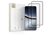 Puhelintarvikkeet - Näytönsuojat - Tech-Protect Glass Fit+ 2-pack Tempered Glass for Xiaomi Poco F7 5G - Black - 5906302330737
