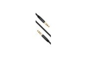 Audiokaapelit - FIXED Audio 2x3.5mm Gold-plated Flat Cable 1m Black - FIXM-AUX-BK