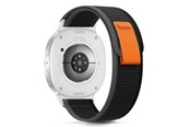 Smartwatch - Lisävarusteet - Tech-Protect  Nylon Stripe Strap for Samsung Galaxy Watch 40 / 44 / 46 mm - Black & Orange - 5906302331239