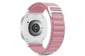 Smartwatch - Lisävarusteet - Tech-Protect Nylon Stripe Strap for Samsung Galaxy Watch 40 / 44 / 46 mm - Pink - 5906302331291