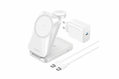 Puhelin - Adapterit & Laturit - Anker Prime Wireless Charging Station(3-in-1 MagGo AirCool Foldable) - White - B25N1G21