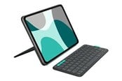 Näppäimistöt - Logitech Flip Folio - keyboard and folio case full size - QWERTY - English - graphite Input Device - Näppäimistö & Foliosetti - Englanti - Harmaa - 920-013403