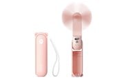 Powerbank - Jisulife Handheld Fan Life8 Portable USB Fan with Power Bank Function 2000mAh and Flashlight - Pink Powerbank - Vaaleanpunainen - 2000 mAh - 6975061536635