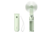 Powerbank - Jisulife Handheld Fan Life8 Mini Portable USB Fan with 2000mAh Power Bank and Flashlight - Green Powerbank - Vihreä - 2000 mAh - 6975061536642