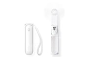 Powerbank - Jisulife Handheld Fan Life8 Mini Portable USB Fan with 2000mAh Power Bank and Flashlight - White Powerbank - Valkoinen - 2000 mAh - 6975061536659