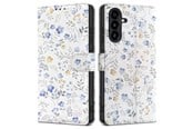 Puhelin - Kannet ja kotelot - Tech-Protect Wallet Case for Samsung Galaxy A26 5G / A17 4G / 5G - Daisies with Leaves - 5906302332458