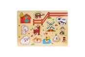 Vauva- ja taaperolelut - Impulse Toys Wooden puzzle with farm motifs - with price tag - 5030017