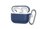 Puhelin - Kannet ja kotelot - Tech-Protect  Silicone Hook Case for AirPods Pro - Navy Blue - 5906302333110