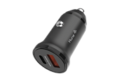 Puhelin - Adapterit & Laturit - Hune Topo 20W Dual USB Car Charger (1x USB-C + 1x USB-A) - Black - AT-ACC-CC-041