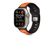 Smartwatch - Lisävarusteet - Tech-Protect IconBand Line Strap for Apple Watch 44 / 45 / 46 / 49 mm - Black & Orange - 5906302333424