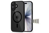 Puhelin - Kannet ja kotelot - Tech-Protect Magpeak Magsafe CC Case for iPhone 17 - Clear Black - 5906302333608