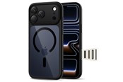 Puhelin - Kannet ja kotelot - Tech-Protect  Magpeak Magsafe CC Case for iPhone 17 Pro - Clear Black - 5906302333615
