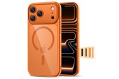 Puhelin - Kannet ja kotelot - Tech-Protect Magpeak Magsafe CC Case for iPhone 17 Pro - Clear Orange - 5906302333813