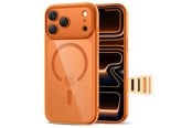 Puhelin - Kannet ja kotelot - Tech-Protect Magpeak Magsafe CC Case for iPhone 17 Pro Max - Clear Orange - 5906302333820