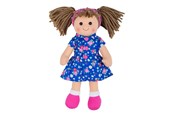 Nuket, pehmolelut ja oheistarvikkeet - Bigjigs Fabric Doll Hollie - 28cm - BJD057