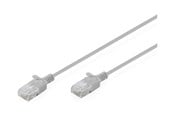 Verkkokaapelit - DIGITUS patch cable - grey - Harmaa - DK-1618-015S