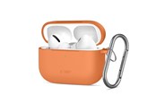 Puhelin - Kannet ja kotelot - Tech-Protect Silicone Hook Case for AirPods Pro - Orange - 5906302334391