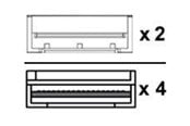 Verkkokaapelit - Lenovo 800GBase-CU direct attach splitter cable - 1.5 m - 1m - 4X97A81833